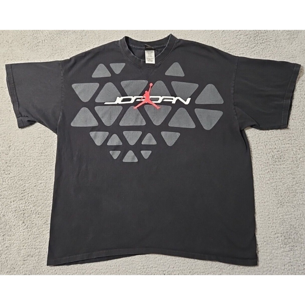 Vintage 2000's Nike Air Jordan Jumpman 23 Black Crew T-Shirt Men's Size 2XL XXL